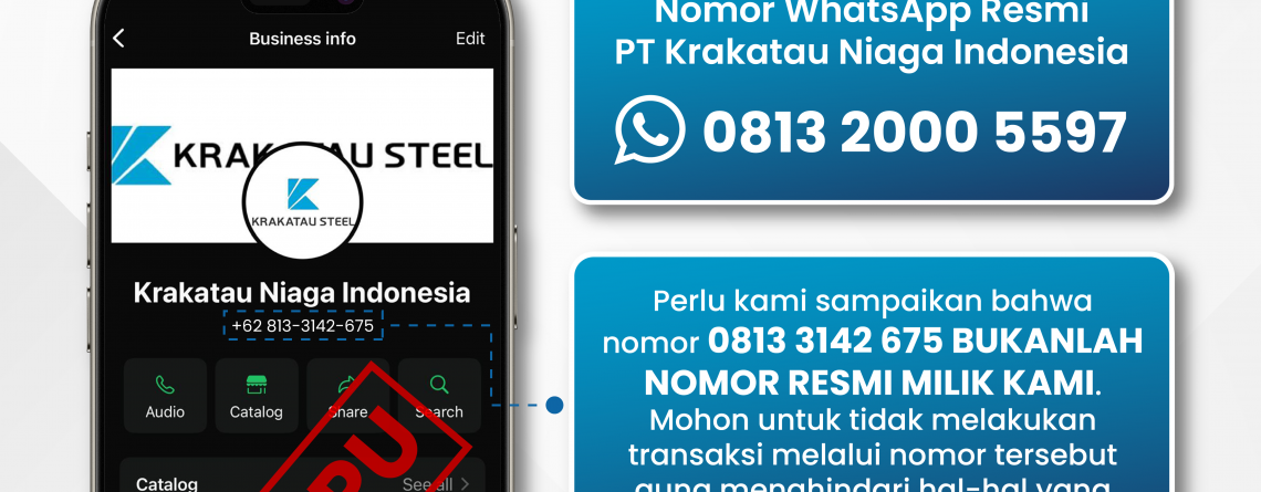 Segala permintaan transaksi yang dilakukan melalui nomor tersebut dan mengatas namakan perusahaan maka berada di luar tanggung jawab kami.